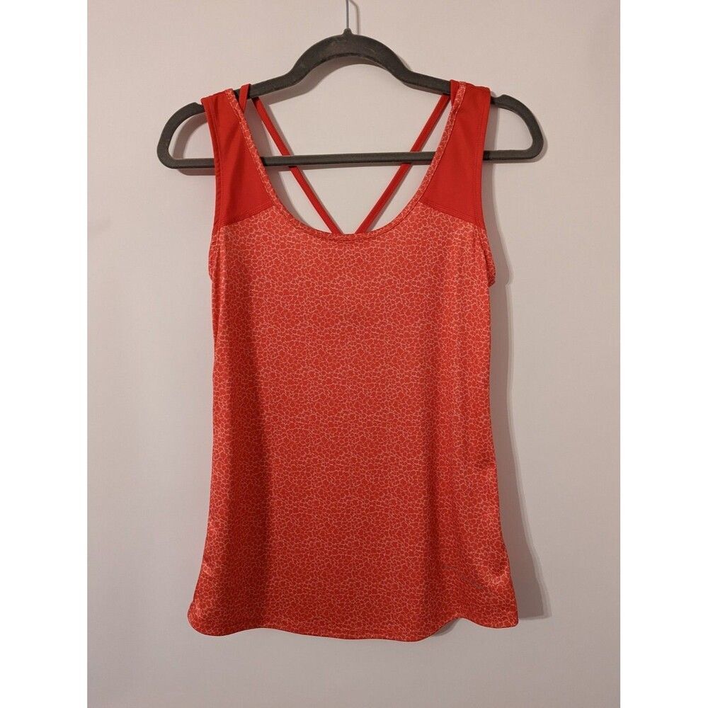 Columbia Omni-Shade UPF Wicking Performance Tank Top Red Print Women's XS